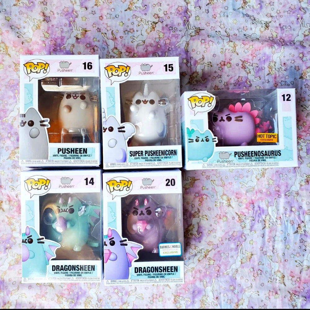 Pusheen funko pop bundle/ lot unicorn dragon pizza